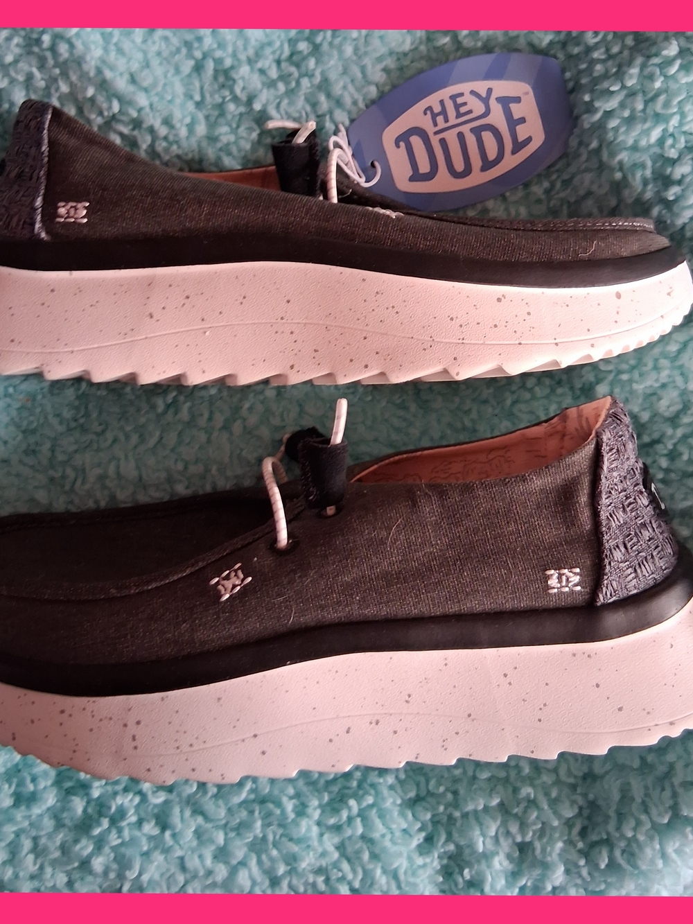 Hey Dude Wally Linen-Style Women's Casual Shoes - Gray - Picture 2 of 6